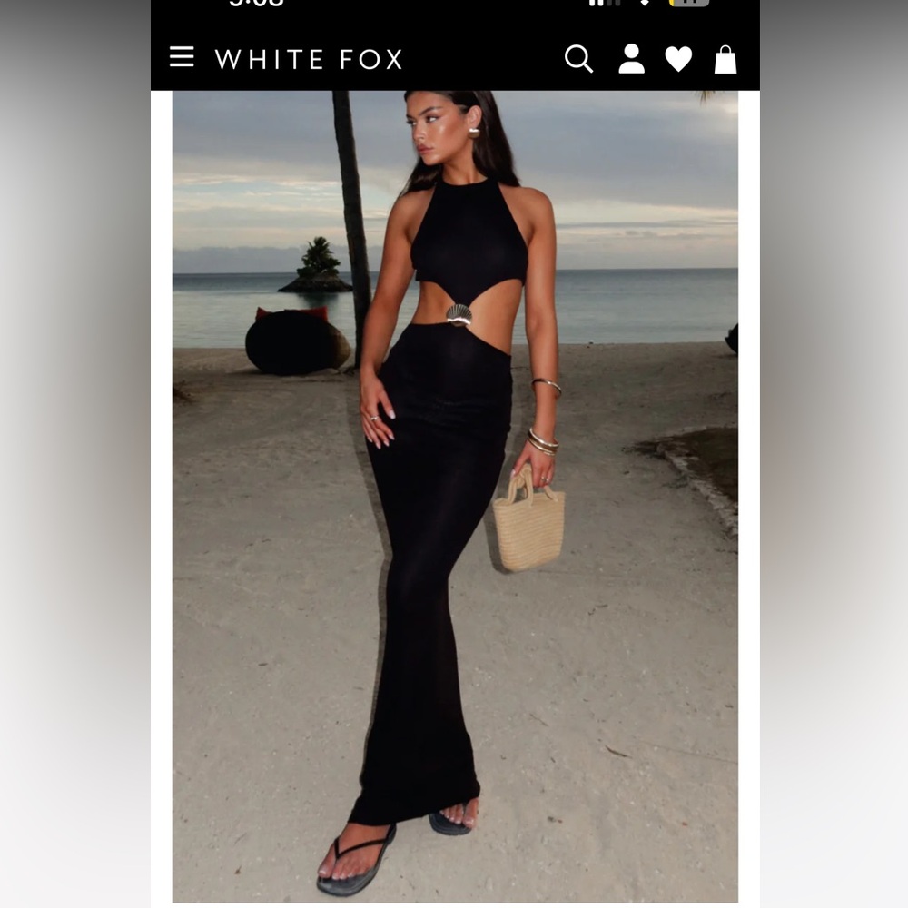 White Fox Boutique Soft Sands dress- size small